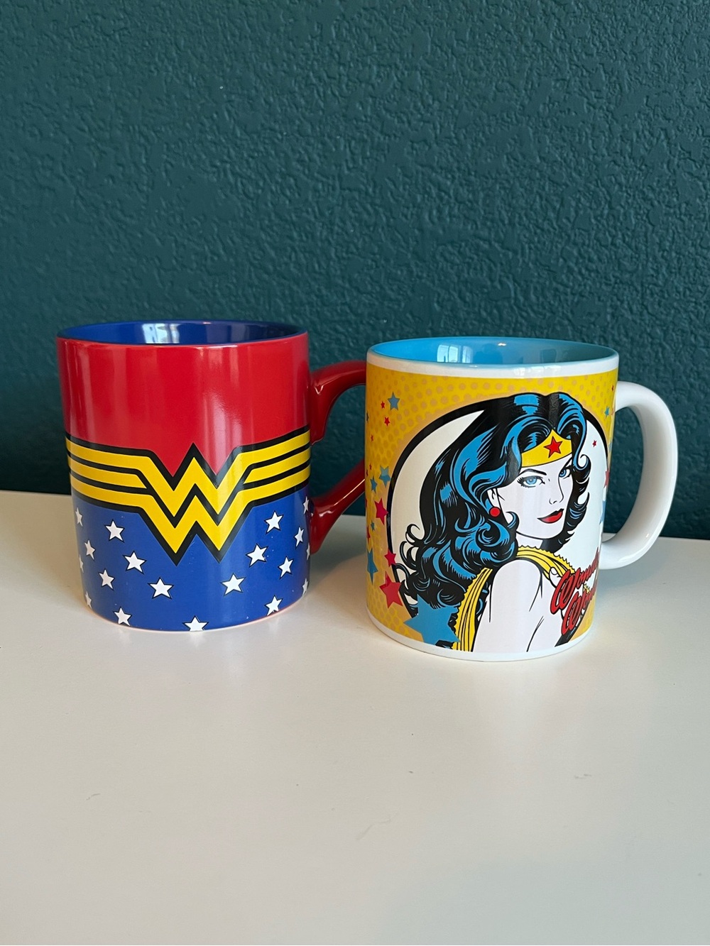 DC Comics Marvel Wonder Woman Coffee Mugs Set of 2